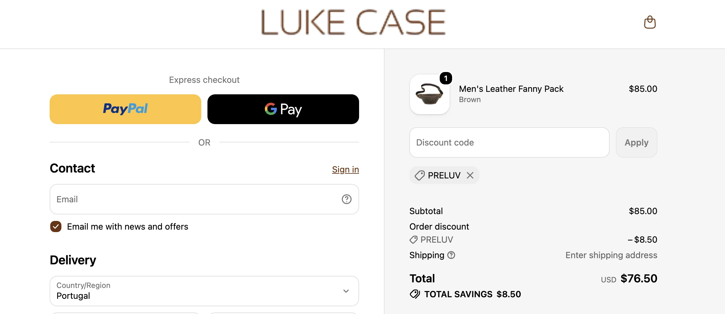 Use Discount Code PRELUV for 10% OFF Sitewide at lukecase.com